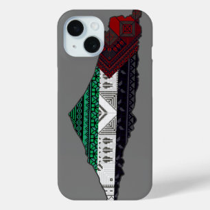 Palestine Borduurwerk tatreez Patroon vlag kaart g iPhone 15 Case