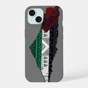Palestine Borduurwerk tatreez Patroon vlag kaart g iPhone 15 Case