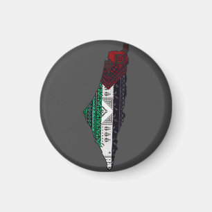 Palestine Borduurwerk tatreez Patroon vlag kaart g Magneet