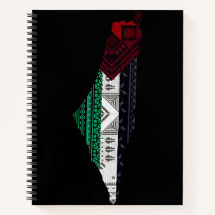 Palestine Borduurwerk tatreez Patroon vlag kaart g Notitieboek