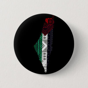 Palestine Borduurwerk tatreez Patroon vlag kaart g Ronde Button 5,7 Cm