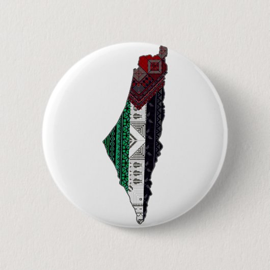 Palestine Borduurwerk tatreez Patroon vlag kaart g Ronde Button 5,7 Cm (Voorkant)