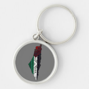 Palestine Borduurwerk tatreez Patroon vlag kaart g Sleutelhanger