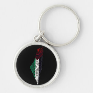 Palestine Borduurwerk tatreez Patroon vlag kaart g Sleutelhanger