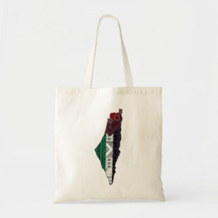 Palestine Borduurwerk tatreez Patroon vlag kaart g Tote Bag