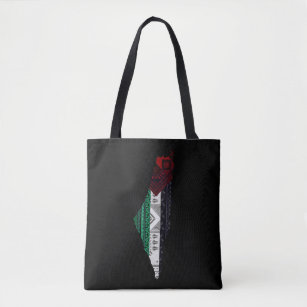 Palestine Borduurwerk tatreez Patroon vlag kaart g Tote Bag