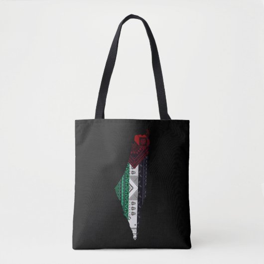 Palestine Borduurwerk tatreez Patroon vlag kaart g Tote Bag (Voorkant)