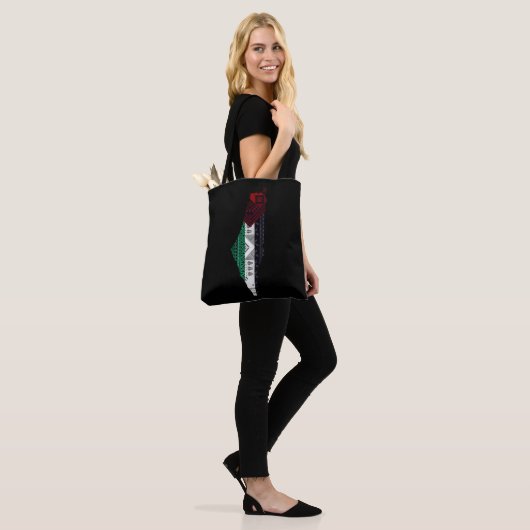 Palestine Borduurwerk tatreez Patroon vlag kaart g Tote Bag (Op model)