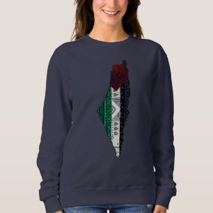 Palestine Borduurwerk tatreez Patroon vlag kaart g Trui