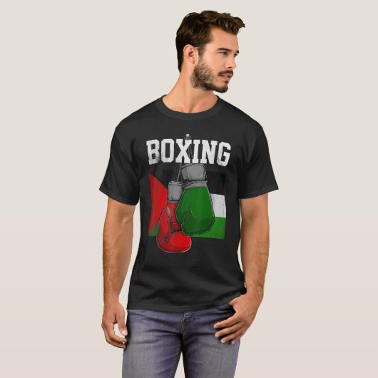 Palestine Boxing Glove Boxer Boxer Boxing Palestin T-shirt (Voorkant volledig)
