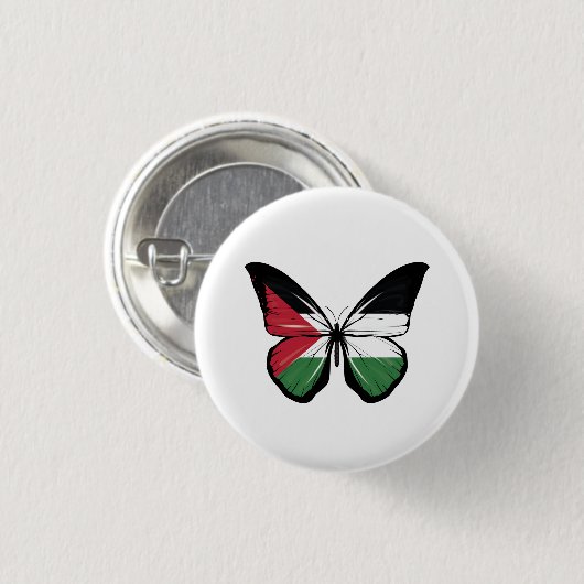 Palestine Butterfly-vlag Ronde Button 3,2 Cm (Voorkant /achterkant)