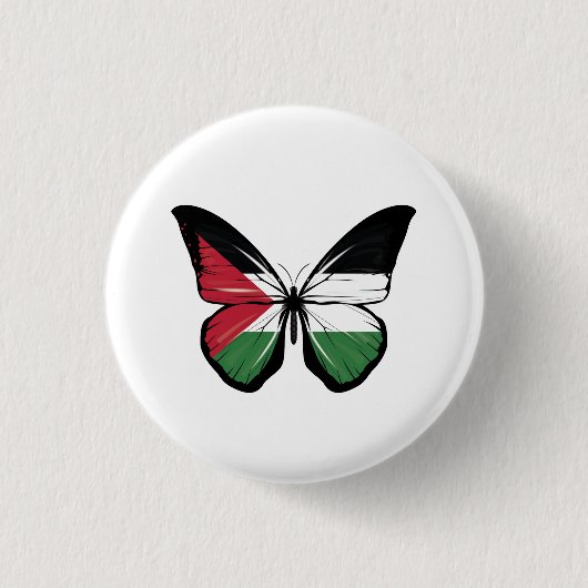 Palestine Butterfly-vlag Ronde Button 3,2 Cm (Voorkant)
