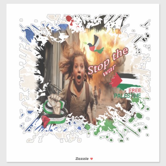 Palestine Car Sticker, Palestijns vlaggensticker, Sticker (Vel)