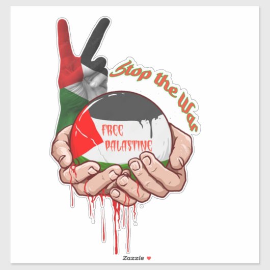 Palestine Car Sticker, Palestijns vlaggensticker, Sticker (Vel)