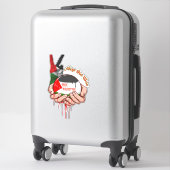 Palestine Car Sticker, Palestijns vlaggensticker, Sticker (Koffer)