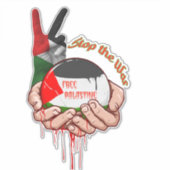 Palestine Car Sticker, Palestijns vlaggensticker, Sticker (Voorkant)