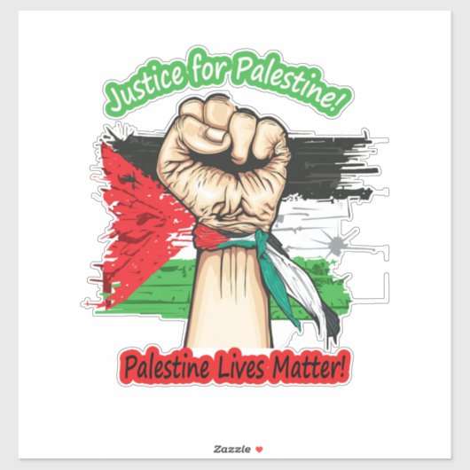Palestine Car Sticker, Palestijns vlaggensticker,  Sticker (Vel)