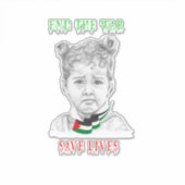 Palestine Car Sticker, Vlag van Palestine Decal, A Sticker (Voorkant)