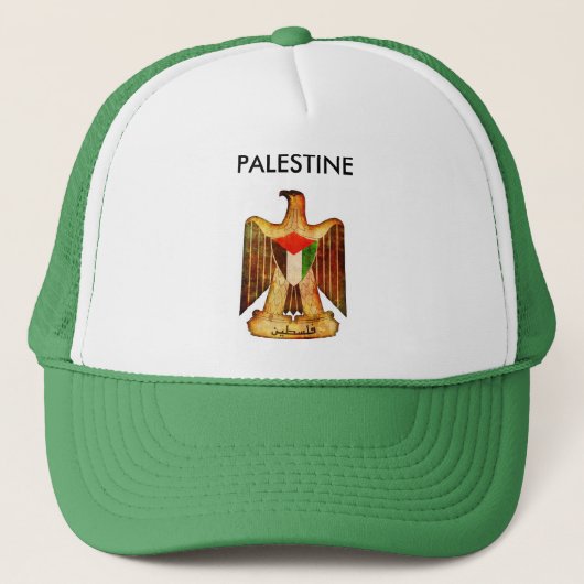 Palestine Eagle Gepersonaliseerd Trucker Hat Man P Pet (Voorkant)