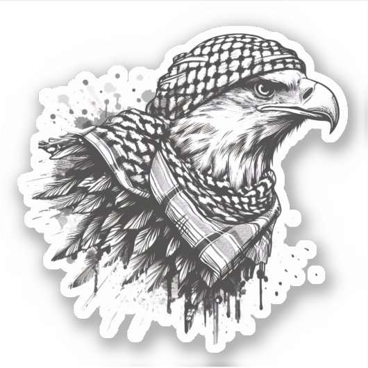 PALESTINE EAGLE STICKER (Voorkant)