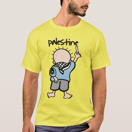 Palestine-elegant handala design T-Shirt (Voorkant)
