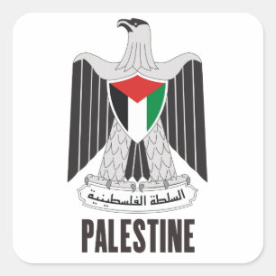 PALESTINE - embleem/vlag/wapen/symbool Vierkante Sticker
