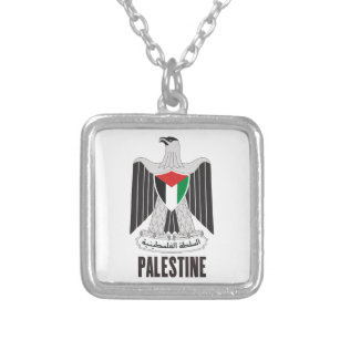 PALESTINE - embleem/vlag/wapen/symbool Zilver Vergulden Ketting