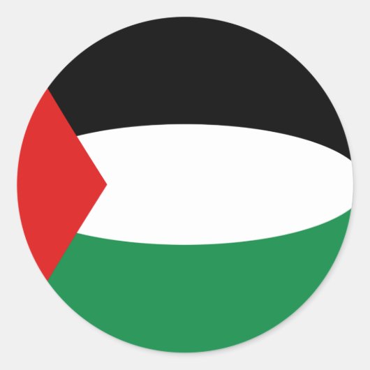 Palestine Fisheye Flag Sticker (Voorkant)