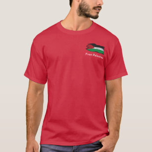 Palestine Flag Brush Art - Free Palestine T-Shirt