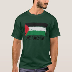Palestine Flag Brush Art - vrij Palestina T-shirt