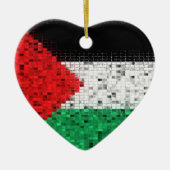 Palestine Flag glitter ornament (Voorkant)