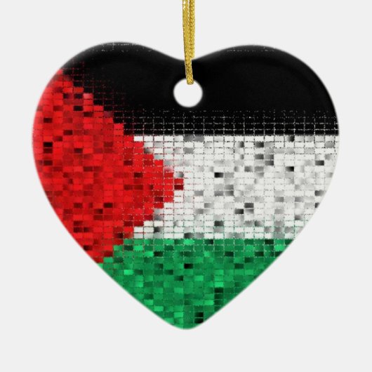 Palestine Flag glitter ornament (Voorkant)