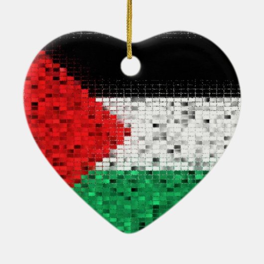 Palestine Flag glitter ornament (Achterkant)