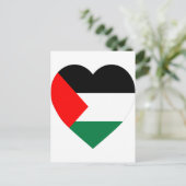 Palestine Flag Heart Briefkaart (Staand voorkant)