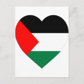 Palestine Flag Heart Briefkaart (Voorkant)