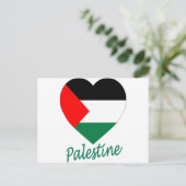 Palestine Flag Heart Briefkaart (Staand voorkant)