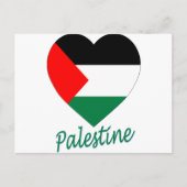 Palestine Flag Heart Briefkaart (Voorkant)