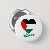 Palestine Flag Heart Ronde Button 5,7 Cm (Voorkant /achterkant)