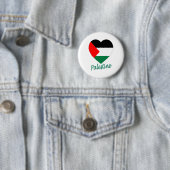Palestine Flag Heart Ronde Button 5,7 Cm (In situ)