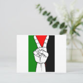 PALESTINE FLAG PEACE SIGN BRIEFKAART (Staand voorkant)