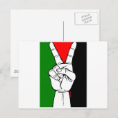 PALESTINE FLAG PEACE SIGN BRIEFKAART (Voorkant / Achterkant)