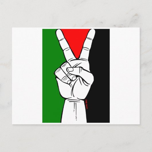 PALESTINE FLAG PEACE SIGN BRIEFKAART (Voorkant)