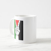 PALESTINE FLAG PEACE SIGN KOFFIEMOK (Voorkant links)