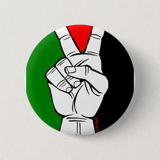 PALESTINE FLAG PEACE SIGN RONDE BUTTON 5,7 CM