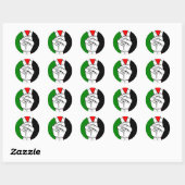 PALESTINE FLAG PEACE SIGN RONDE STICKER (Vel)