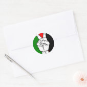 PALESTINE FLAG PEACE SIGN RONDE STICKER (Envelop)