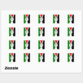 PALESTINE FLAG PEACE SIGN RONDE STICKER (Vel)