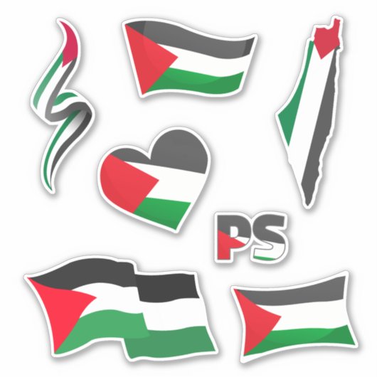 Palestine flag Sticker Pack (Voorkant)