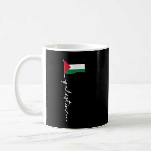 Palestine Flag With Palestine Name For Palestinian Koffiemok (Links)