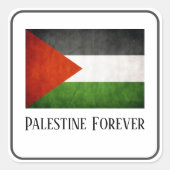 Palestine Forever Vlag Sticker (Voorkant)